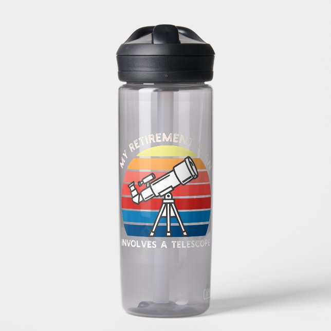 Botella De Agua Mi plan de retiro implica un telescopio (Delante)
