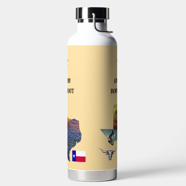 Botella De Agua Mi Texas - Mapa ilustrado - personalizable (Izquierda)