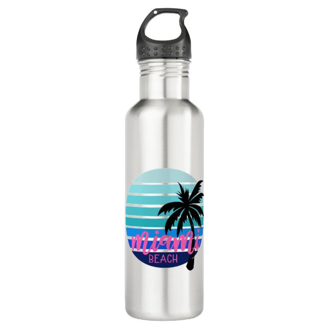 Botella De Agua Miami Beach (Anverso)