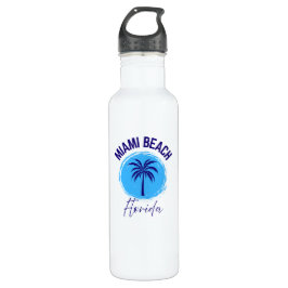 Botella De Agua Miami Beach Florida Water Bottle