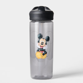 Botella De Agua Mickey Mouse Polka Dot  red Baby Shower