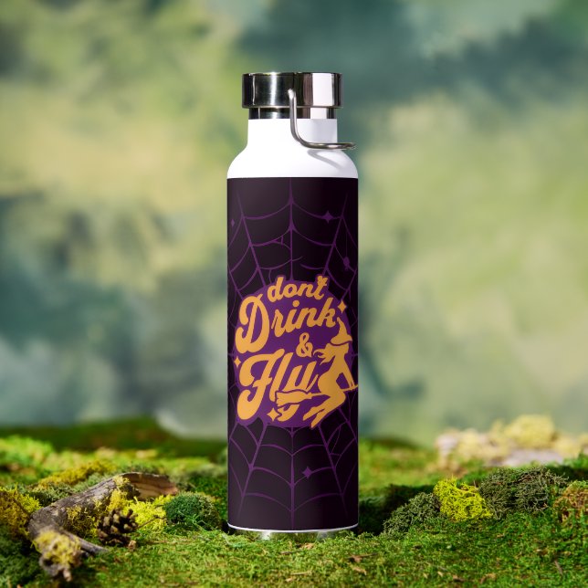 Botella De Agua Midnight Flight: A Spooky Retro (Exterior)