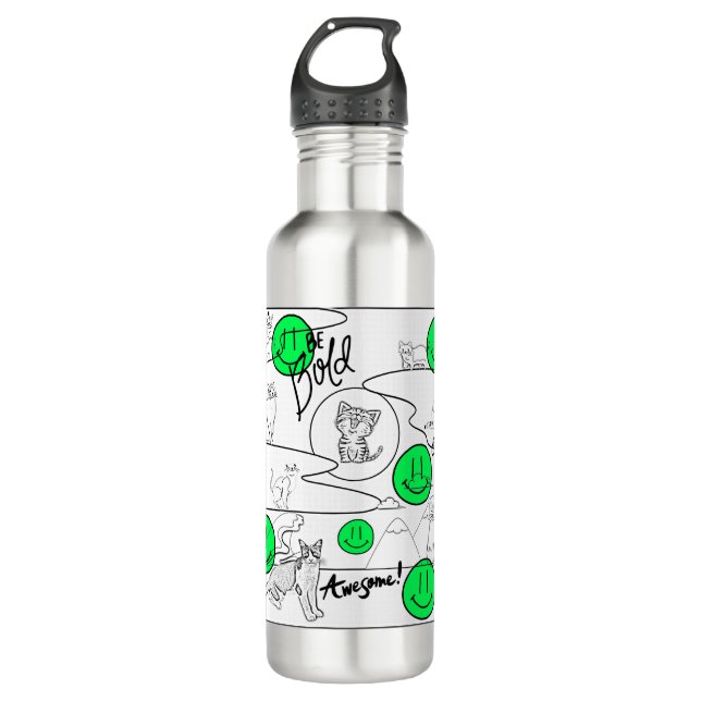 Botella De Agua Mikitiez meow fiesta de verano (Anverso)