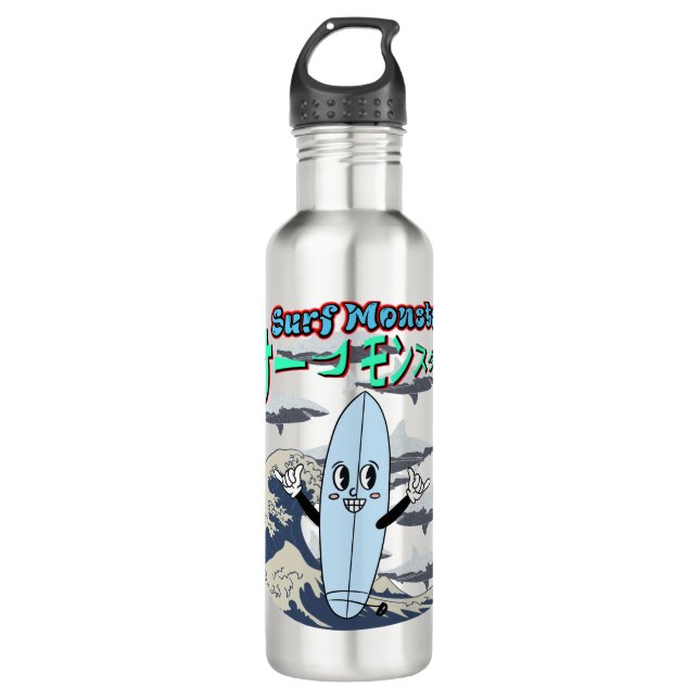 Botella De Agua Mikitiez surf windsurf menta monstruosa japanesewa (Anverso)