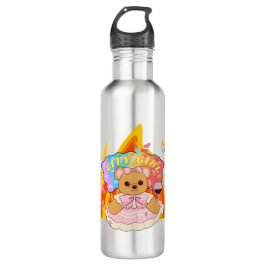 Botella De Agua Mikitiez verano osito de peluche gelatina fuego de