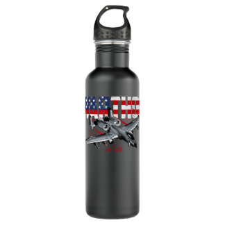 Botella De Agua Military Airplane A10 Warthog American Flag