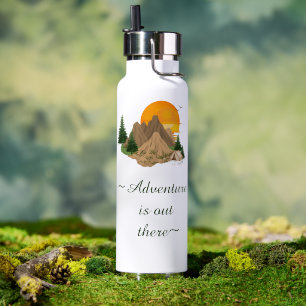 Botella De Agua Mínima Aventura de Montaña