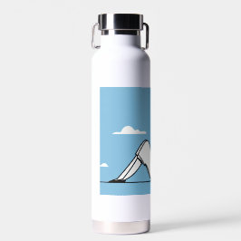 Botella De Agua Minimalist Woman and Dog Illustration