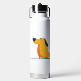 Botella De Agua Minimalist Woman and Dog Illustration Gift for Dog