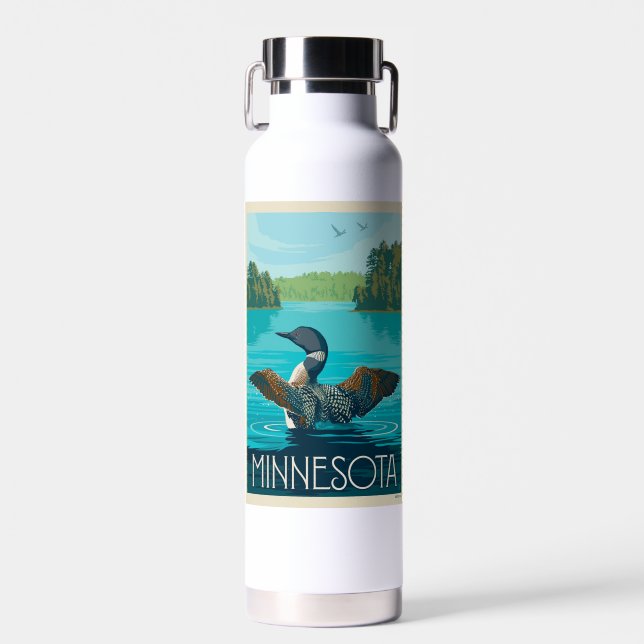 Botella De Agua Minnesota | Loon (Delantero)