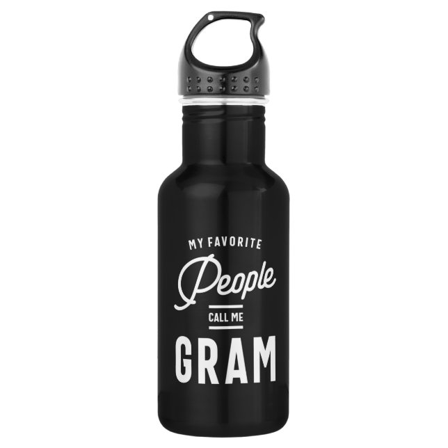 Botella De Agua Mis favoritos me llaman Gram (Anverso)