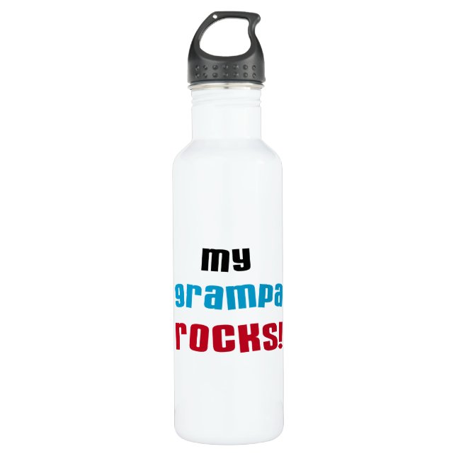 Botella De Agua Mis rocas Grampa (Anverso)