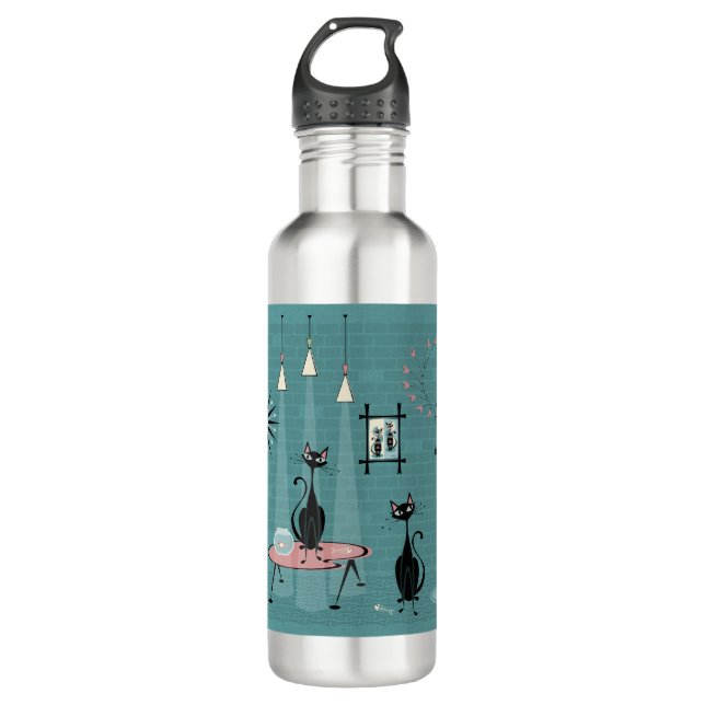 Botella De Agua Mischief Mid / Cat Red Handed ©studioxtine (Anverso)
