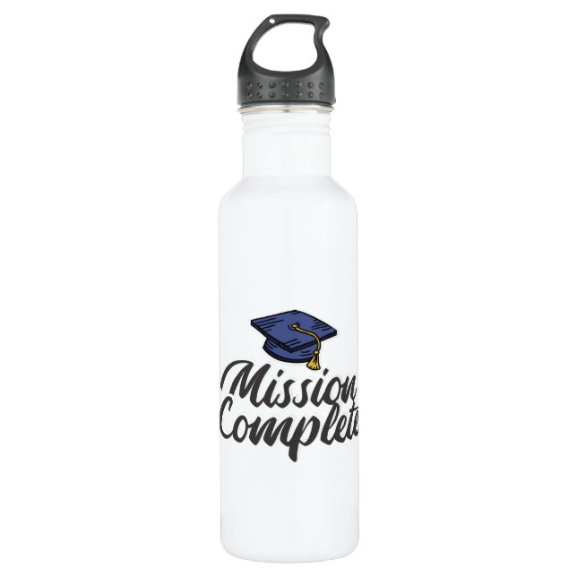 Botella De Agua Misión de graduación completada (Anverso)