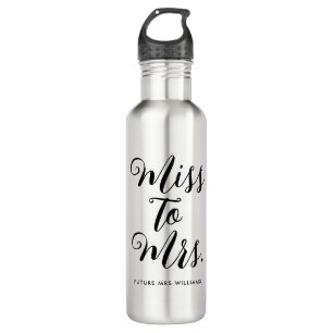 Botella De Agua Miss a la Sra. Modern Bridal Shower