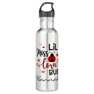 Botella De Agua Miss Lil Amor Bug Personalizado