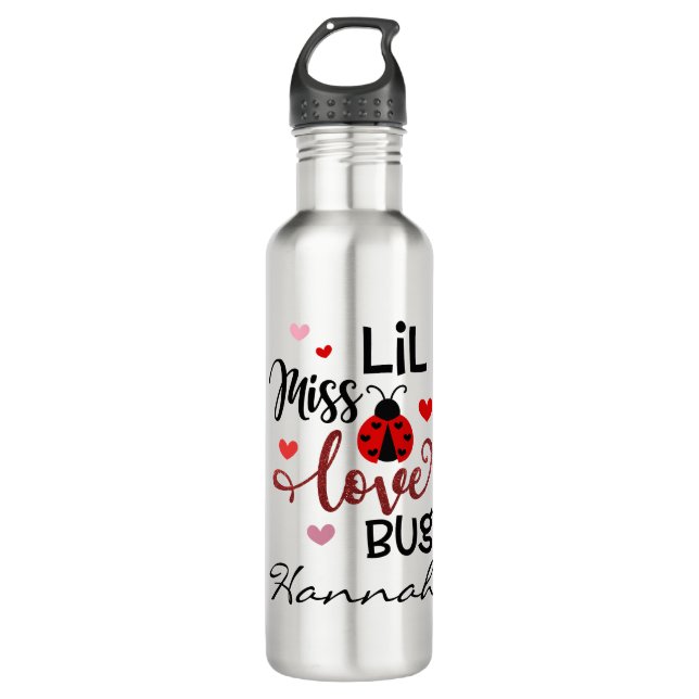 Botella De Agua Miss Lil Amor Bug Personalizado (Anverso)