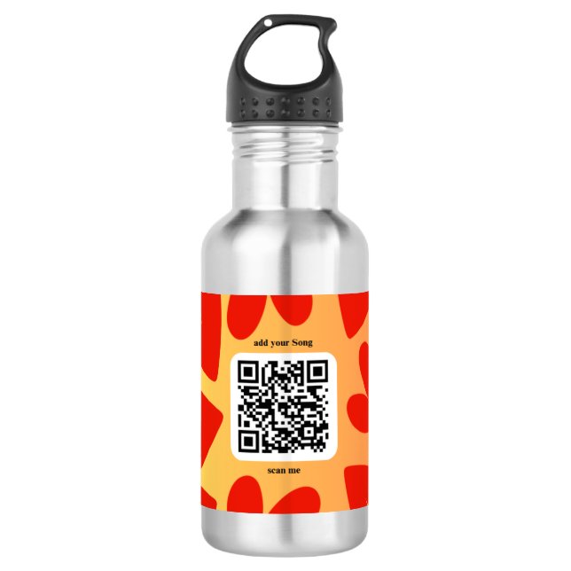 Botella De Agua Mit individuellen persönlichen Song per QR-Code (Anverso)
