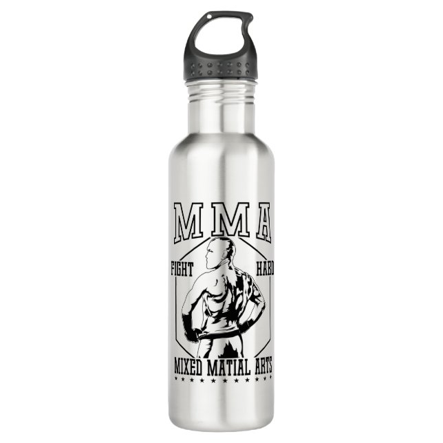 Botella De Agua MMA "Fight Hard" Kämpfer (Anverso)
