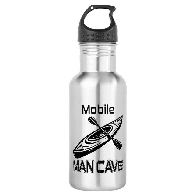 Botella De Agua Mobile Man Cave Kayak (Anverso)
