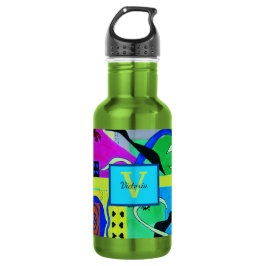 Botella De Agua Moda Amarilla Resumen De Inspiración De Matisse