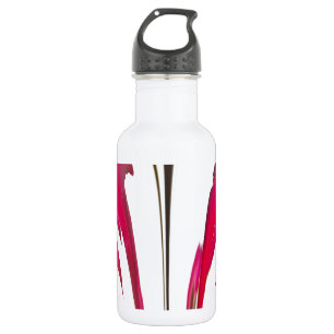 Botella De Agua Moda asombrosa rosa rosa roja bajo el cielo blanco