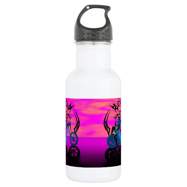 Botella De Agua Moda de ciclismo - Florescencia amarilla (Anverso)