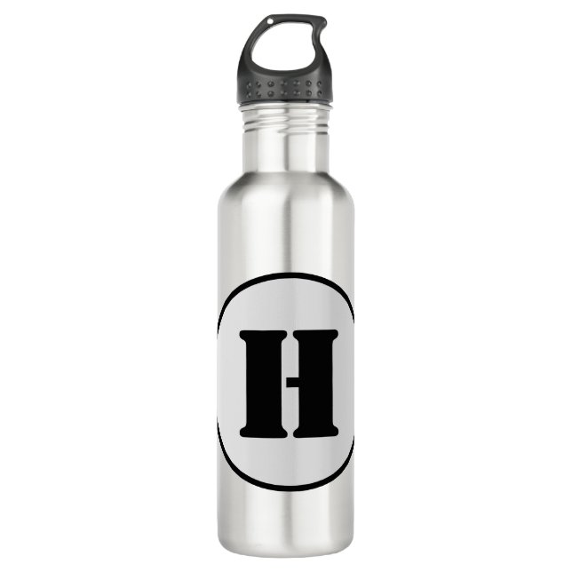 Botella De Agua Moda DE ESTILO MÍNIMO MODERNO MONOGRAM ELEGANTE SI (Anverso)