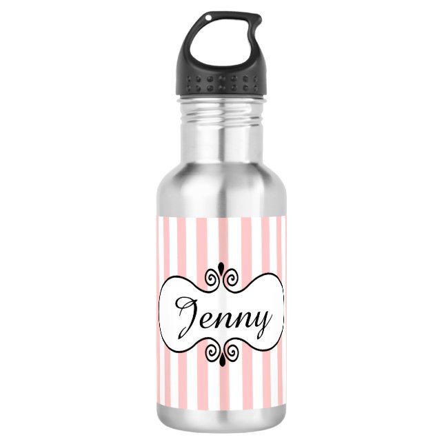 Botella De Agua Moda Estaciones rosadas personalizadas (Anverso)