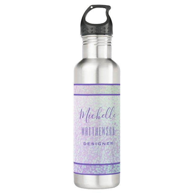 Botella De Agua Moda profesional con marca Holográfica (Anverso)