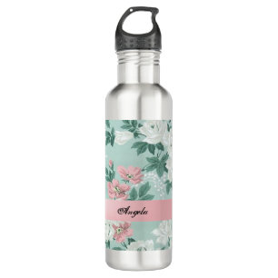 Botella De Agua Moda vintage Shabby Flores personalizadas