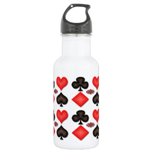 Botella De Agua Modelo 16oz de 4 naipes de los as