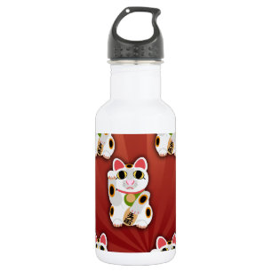 Botella De Agua Modelo afortunado del gato