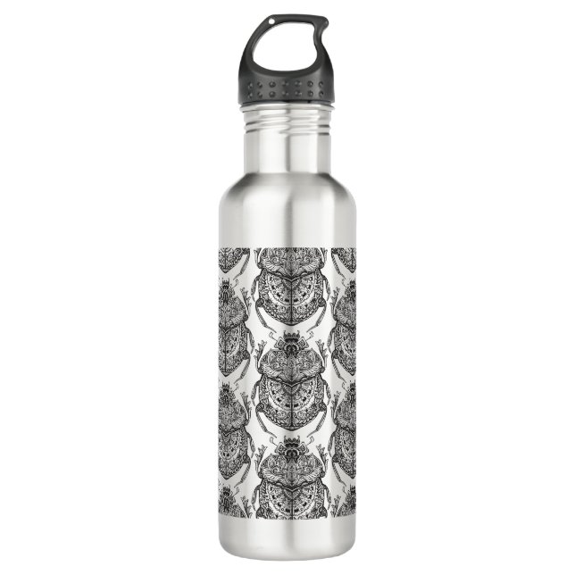 Botella De Agua Modelo con Doodle de la mano (Anverso)