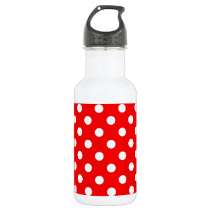 Botella De Agua Modelo de lunar rojo y blanco