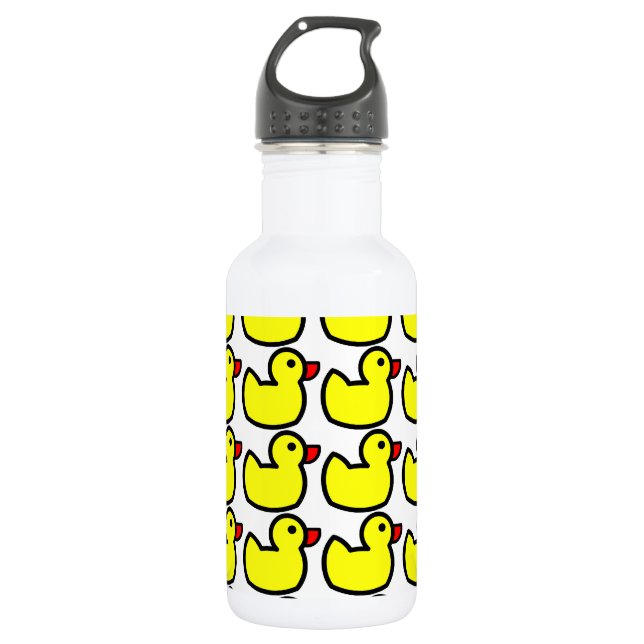 Botella De Agua Modelo Ducky de goma amarillo brillante lindo (Anverso)