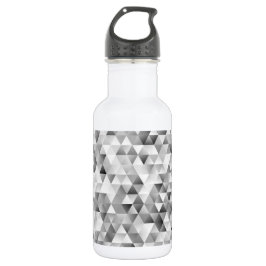 Botella De Agua Modelo gris del triángulo