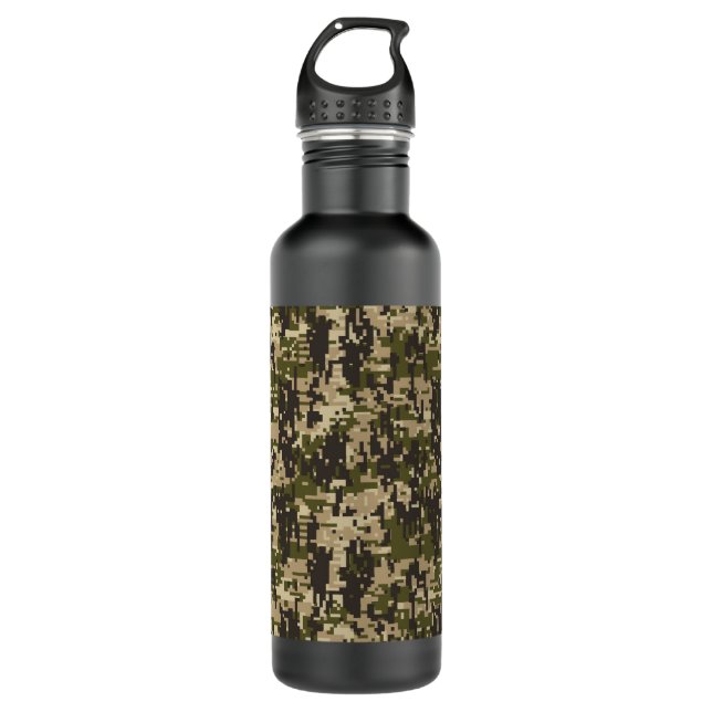 Botella De Agua Modelo militar clásico de Digitaces Camo (Anverso)