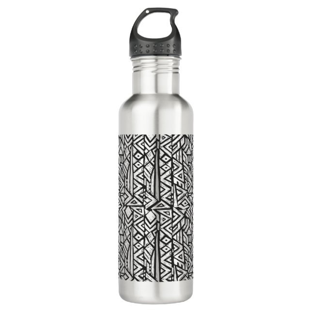 Botella De Agua Modelo tribal artsy inspirado (Anverso)