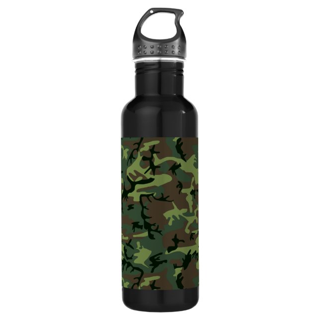 Botella De Agua Modelo verde de Camo Brown del camuflaje (Anverso)