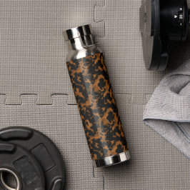 Botella De Agua Modern Brown Tortoise Shell Stylish