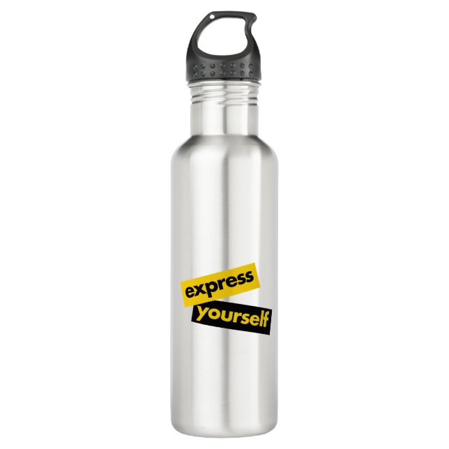 Botella De Agua Modern, vibrant, bold graphic of Express Yourself (Anverso)