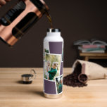 Botella De Agua Moderna familia de fotos multifamiliares púrpura s<br><div class="desc">Moderno y elegante regalo para la familia de fotos. El color púrpura se puede cambiar.</div>