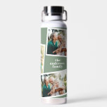 Botella De Agua Moderna familia multifoto sage verde simple famili<br><div class="desc">Moderno y elegante regalo para la familia de fotos. Se puede cambiar el color verde sabio.</div>