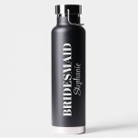 Botella De Agua Moderna fiesta de Boda de escritura minimalista<br><div class="desc">¡Gracias a tu fiesta nupcial con estas botellas de agua personalizadas de la fiesta nupcial! ¡Ideal para hacer una excursión de fin de semana! El título puede ser modificado a cualquier texto que incluya a Jr. Bridesmaid, Maid of Honor, Matron of Honor y Flower Girl. Hay diferentes opciones de color...</div>