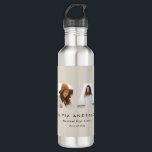 Botella De Agua Moderna graduación de arco de fotografía de tipogr<br><div class="desc">Diseño geométrico moderno de tipografía elegante de arco de barro natural de barro de barro de foto diseño de graduación</div>