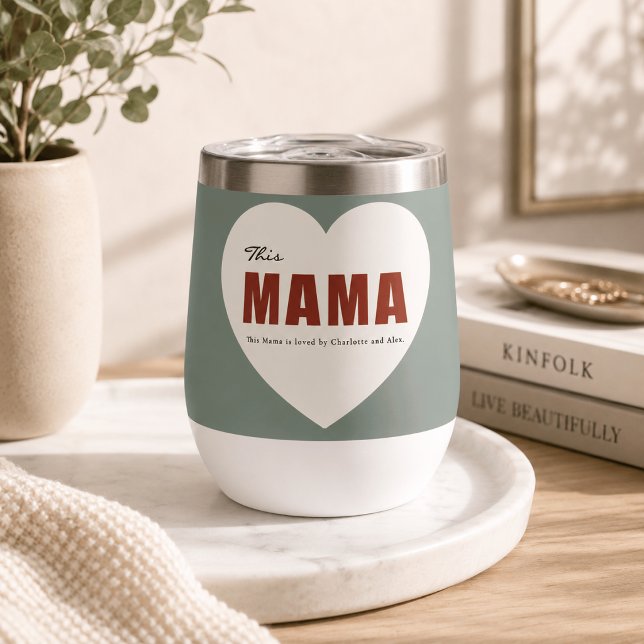 Botella de agua moderna personalizada con corazón  (Subido por el creador)