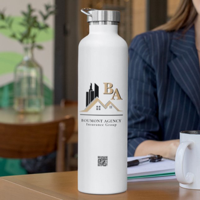 Botella De Agua Moderno Añada su propio logotipo Profesional Oro N (Subido por el creador)