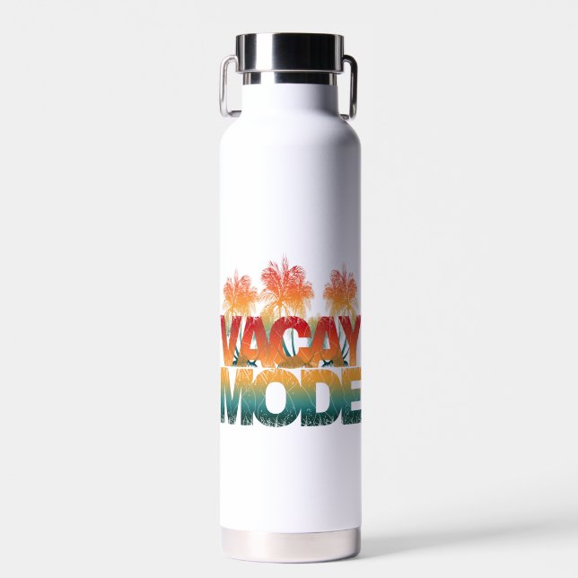 Botella De Agua modo de vacaciones  (Delantero)