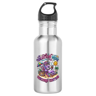 Botella De Agua Modo de Vacaciones de Unicornio Edición Unicornio